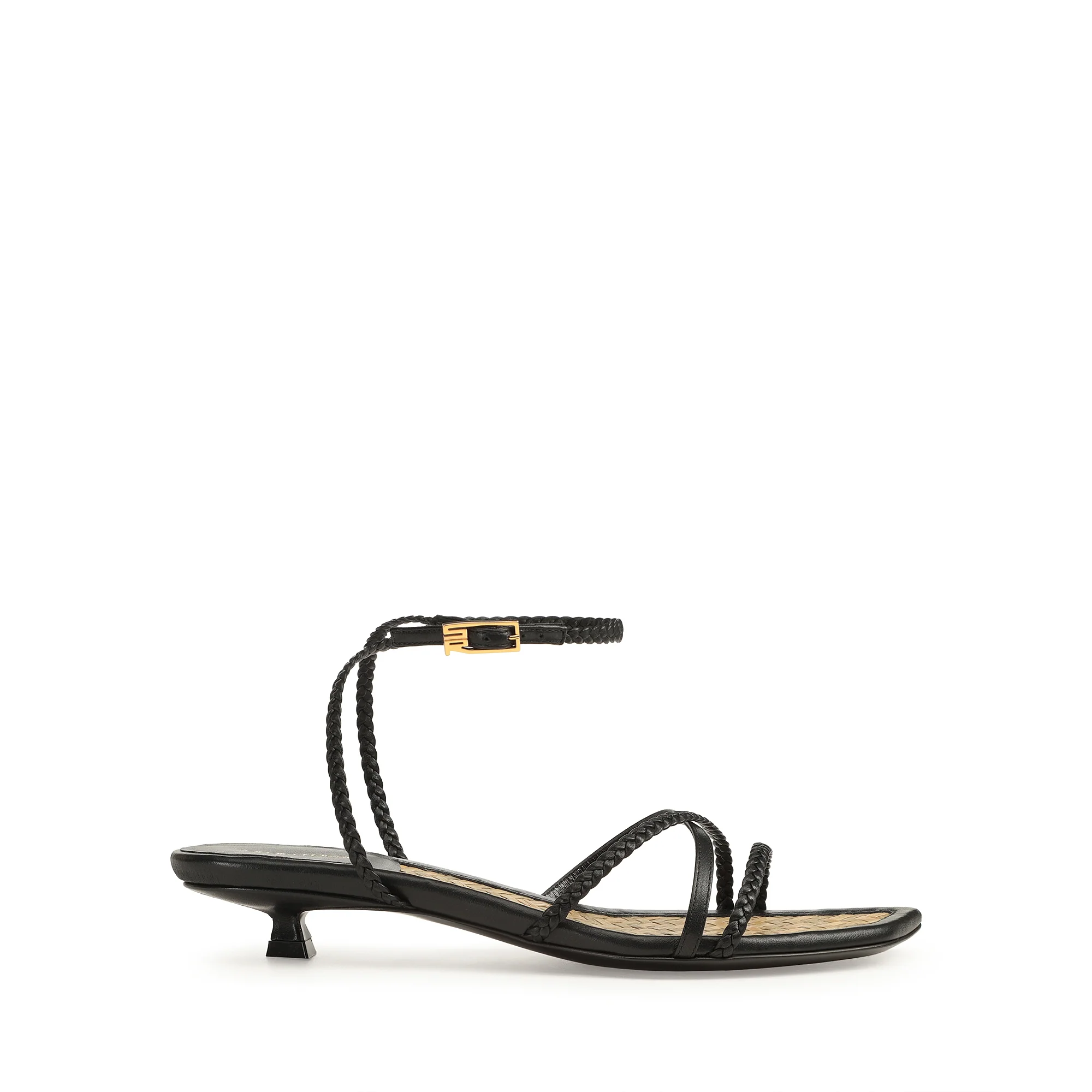Braid Flat Sandal - Black
