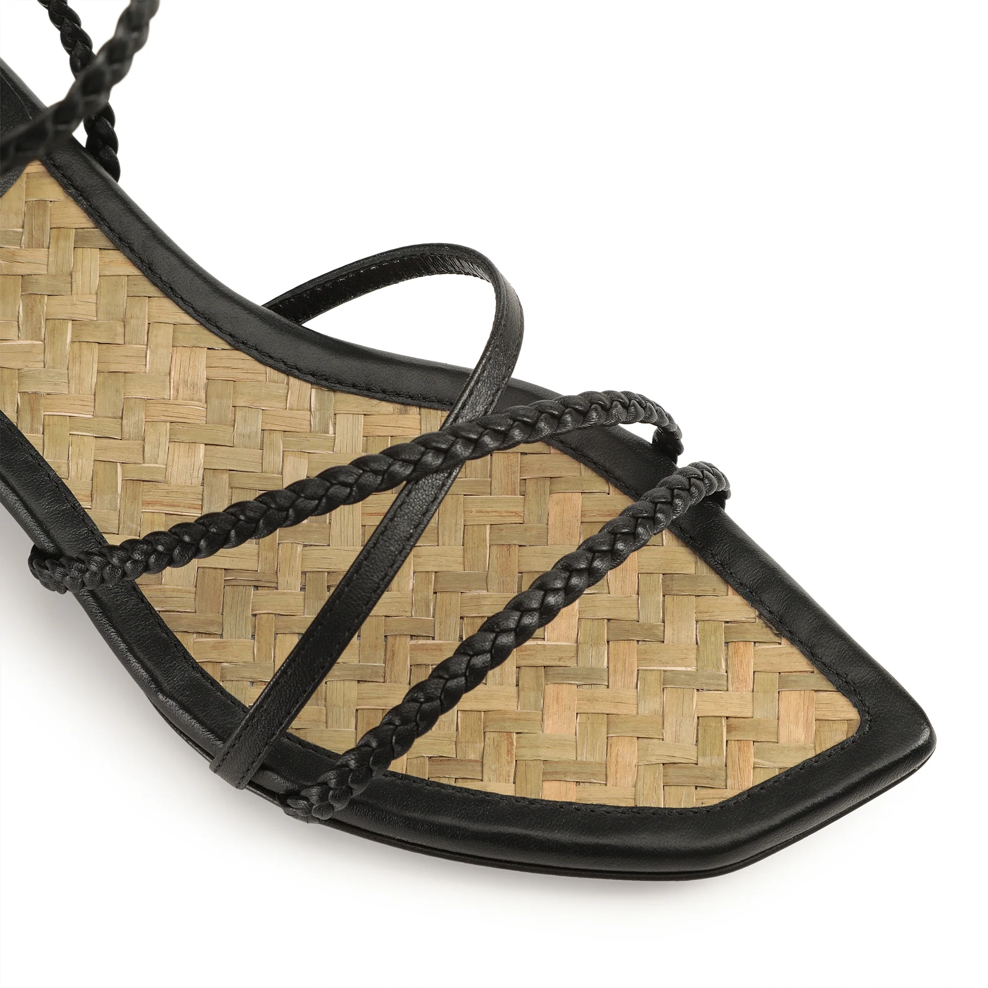 Braid Flat Sandal - Black - Image 5
