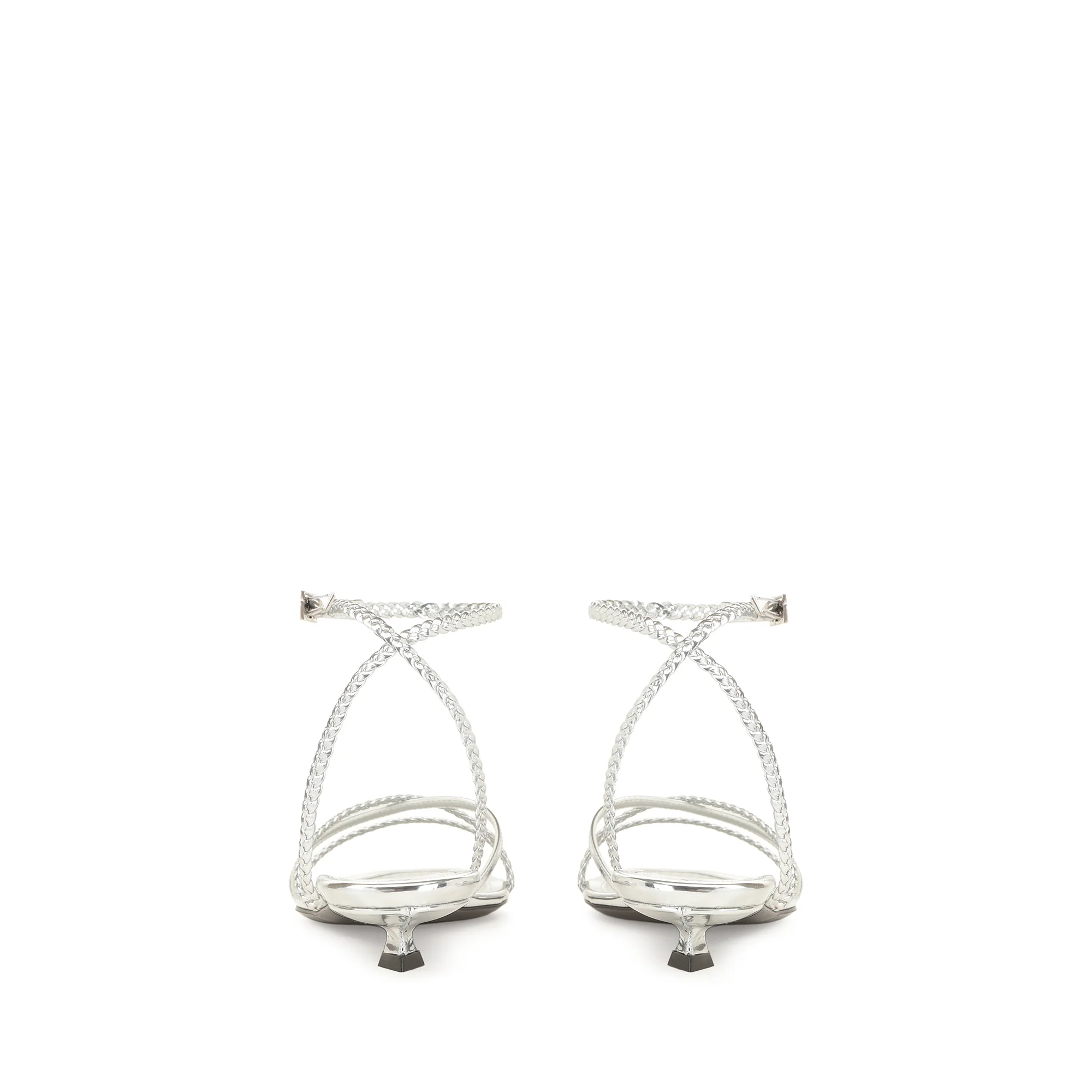 Braid Flat Sandal - Silver - Image 3