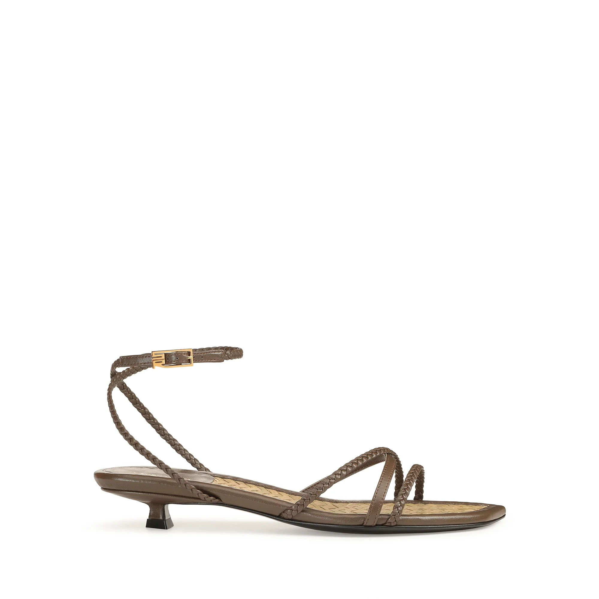 Braid Flat Sandal - Walnut