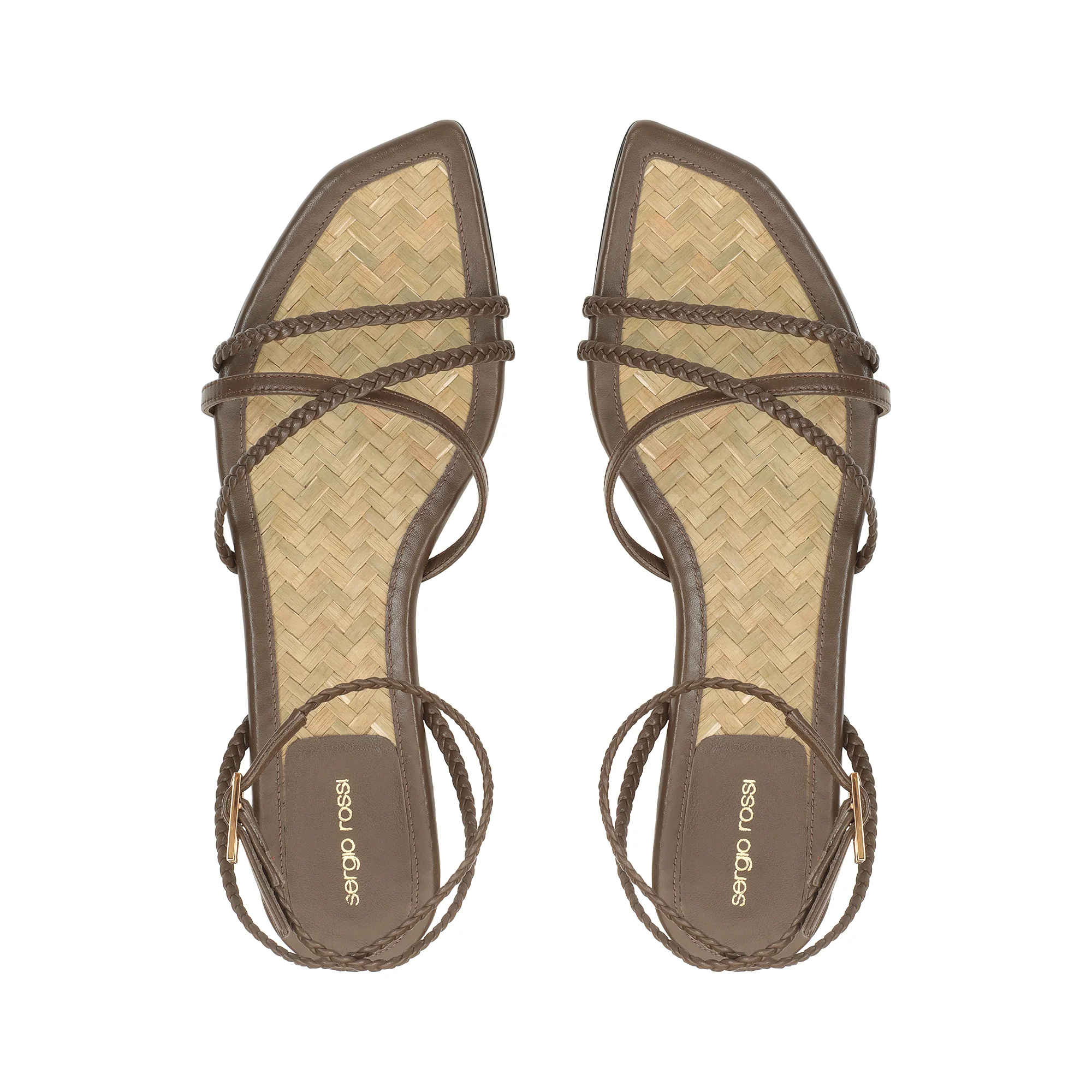 Braid Flat Sandal - Walnut - Image 4