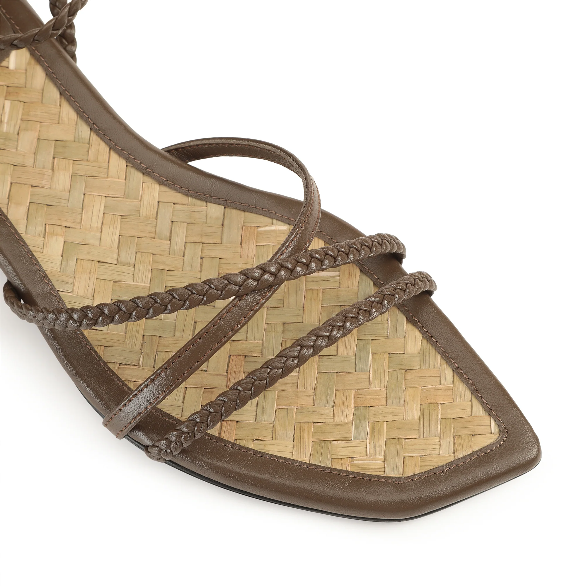 Braid Flat Sandal - Walnut - Image 5